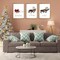 LITIVY Framed Set of 3 Christmas Wall Art Christmas Santa Claus with Sleigh Deer for Christmas Wall Decor Prints Xmas Sign for Home Decor Christmas Decorations(12"x16", Brown)